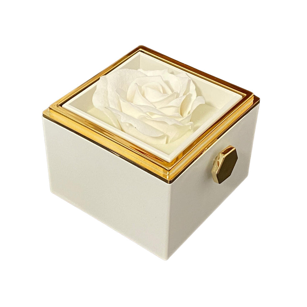 Eternal Rose Box with Engraved Necklace