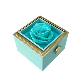 Eternal Rose Box with Engraved Necklace