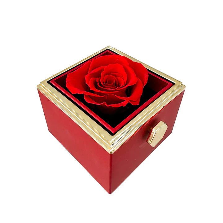 Eternal Rose Box with Engraved Necklace